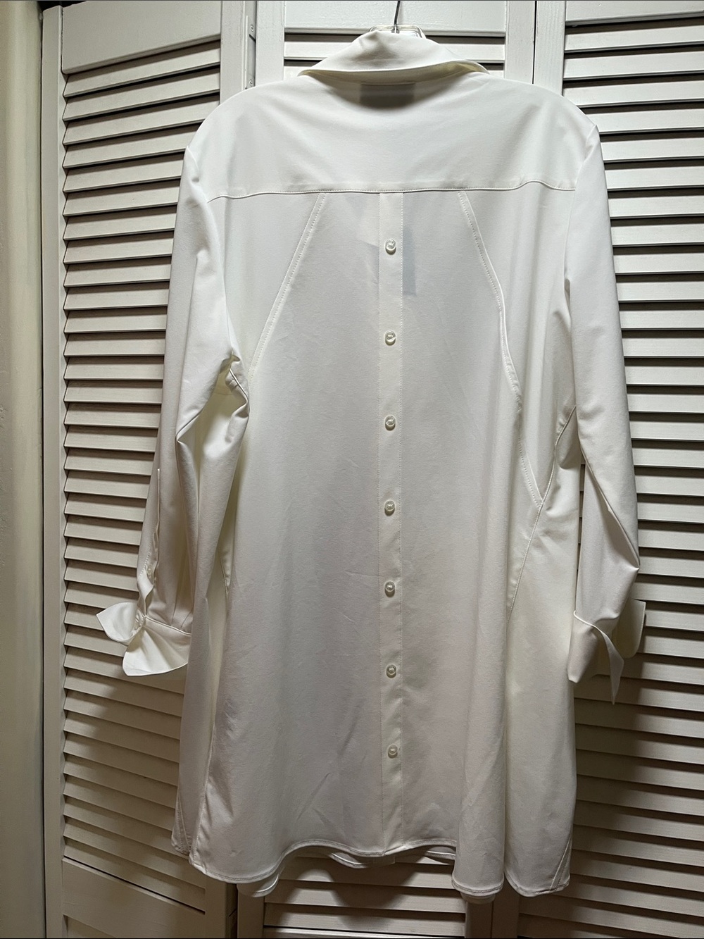 Joseph Ribkoff Off-White Flowing Button-Front Shirt - Picture 4 of 4